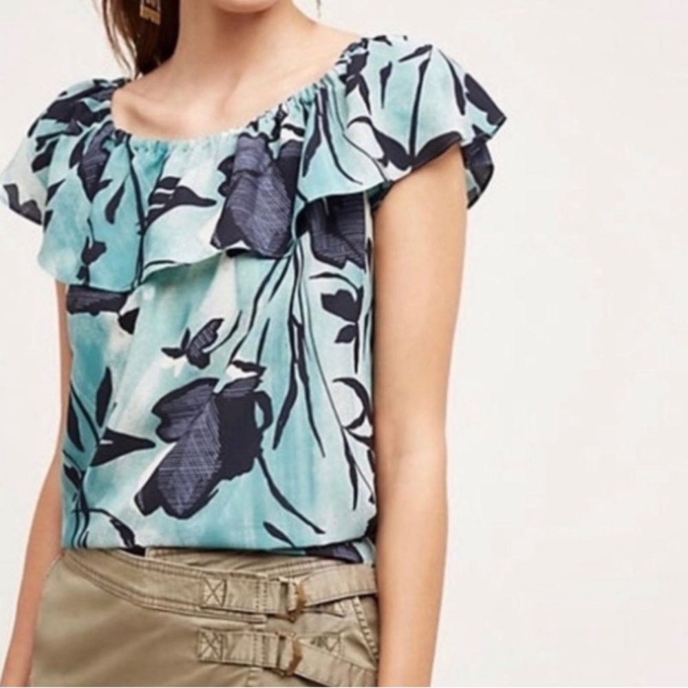 Darling Anthro Off-Shoulder Blouse